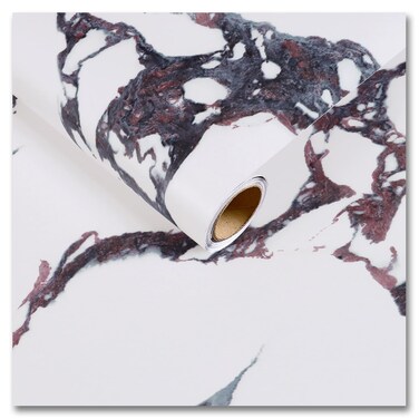 CRE8TIVE Calacatta Viola Marble Contact Paper Matte Purple White Marble Wallpaper Peel and Stick Countertops Waterproof Self Adhesive Removable Kitchen Wallpaper for Cabinets Shelves Drawers 12"x80