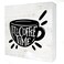 Funny Coffee Wooden Box Sign Desk Decor It's Coffee Time Wood Block Plaque Box Signs with Quotes Rustic Box Sign for Home Kitchen Living Room Office Shelf Table Decoration (5 X 5 Inch)