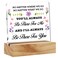 Inspirational Friendship Gift for Birthday Christmas, Friends Desk Decor Flowers Acrylic Desk Plaque Sign with Wood Stand Home Office Desk Sign Keepsake