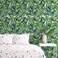 CHIHUT Green Leaf Peel and Stick Wallpaper 17.7''x236'' Green Tropical Botanical Palm Leaf Wallpaper Mural Self Adhesive Removable Wall Paper Vinyl Leaves Contact Paper for Wall Cabinets Nursery Decor