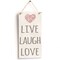 Meijiafei &#39;Live Laugh Love&#39; - Cute Home Decor Sign - Rustic PVC Door Sign Plaque 10&quot;x5