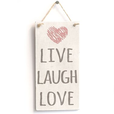 Meijiafei 'Live Laugh Love' - Cute Home Decor Sign - Rustic PVC Door Sign Plaque 10"x5