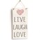 Meijiafei 'Live Laugh Love' - Cute Home Decor Sign - Rustic PVC Door Sign Plaque 10"x5