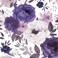 BOKEBEVE White Purple Rose Floral Contact Paper Peel and Stick Wallpaper Boho Wall Paper for Kitchen Countertop Cabinet Room Walls Removable PVC Waterproof Modern 17.5 x 118In