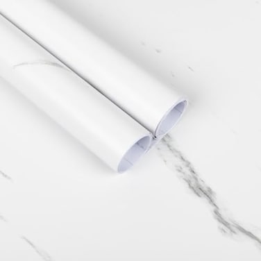 Abyssaly White Marble Contact Paper Peel and Stick for Countertops, Faux Marble Wallpaper Peel and Stick for Cabinet Furniture Kitchen, Self Adhesive Removable Waterproof 15.7"x118