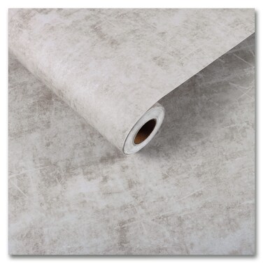 CRE8TIVE Concrete Wallpaper Cement Contact Paper Wide 24"x118" Taupe Grey Extra Thick Paper Roll Waterproof Countertop Cabinet Covers Peel and Stick Removable Decorative Vinyl Film for Bedroom Kitchen