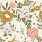 Large Floral Peel and Stick Wallpaper Boho Removable Wallpaper for Bedroom Bathroom Easy Peel Off Wallpaper Stick on Wallpaper Vintage Renter Friendly Wall Paper with Knife Tape Measure 78.7&quot; X 17.7