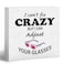 ANIANG Funny Wooden Box Sign, Funny Desk Decor, I Can't Fix Crazy But I Can Adjust Your Glasses Wood Block Box Sign Plaque for Hospital Office Home Wall Shelf Decor, Eye Doctor Optometrist Gifts 297