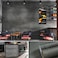 BURGELIY Dark Grey Concrete Wallpaper Concrete Contact Paper for Walls Cement Textured Wallpaper Peel and Stick Wall Paper Sticker Pull and Stick 16"x118" Matte Adhesive Wallpaper for Bedroom Bathroom