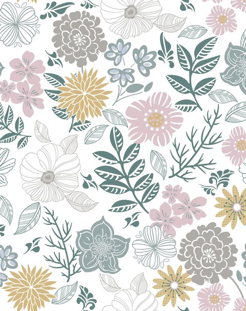Rugreat Modern Floral Peel and Stick Wallpaper Boho Flower Leaf Contact Paper for Cabinets and Drawers Self Adhesive Removable Wallpaper for Bedroom Bathroom Waterproof Multicolor 78.8inL 17.3inW