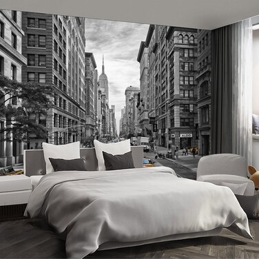 Fightal - Gray New York City Street Mural Wall Decoration Large Wall Mural Living Room Bedroom Wallpaper - 151"x105"&iuml;&frac14;&circ;It's not Peel and Stick.&iuml;&frac14;&permil;