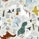 VEELIKE Hand Draw Dinosaurs Wallpaper Peel and Stick Removable Cute Grey Kids Wallpaper for Boys Room Playroom Classroom 17.7''x118'' Adhesive Dinosaurs Wall D&Atilde;&copy;cor Contact Paper for Cabinets Drawers