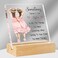 Funny Sister Gifts, Sister Birthday Gift Ideas, Sisters Gifts from Sister, Desk Decor Square Acrylic Desk Plaque Sign With Wooden Stand for Sister