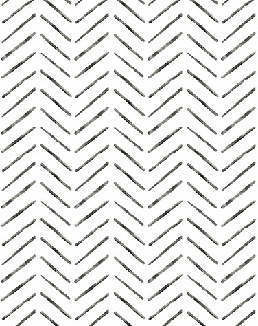 Rugreat Herringbone Peel and Stick Wallpaper Modern Stripe Contact Paper for Cabinets Neutral Self Adhesive Removable Wallpaper for Bedroom Bathroom Waterproof Black and White 197inL17.3inW
