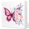 Ruvoty Floral Butterfly Wood Box Sign Desk Decor,Rustic Butterfly Table Decor for Home Girls Bedroom Women Office Shelf Decor