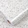 A-b-cil Gray White Granite Contact Paper 400" X 16" Terrazzo Wallpaper Peel and Stick Countertops Self Adhesive Waterproof Vinyl Film for Kitchen Counters Bathroom Counters Wall Paper