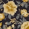 BOKEBEVE Navy Black Gold Floral Contact Paper Flower Wallpaper Peel Stick Vintage Wallpaper for Cabinet Counter Drawer Table Vinyl PVC Self Adhesive Removable 17.5 x 118In