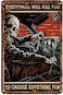 Skeleton Auto Racing Metal Sign Everything Will Kill You So Choose Something Fun Retro Tin Sign Plaque Wall Decor For Home Office Club Bar Cafe Garage Garden Men Cave 8X12 Inch