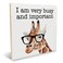 Funny Office Sign Decor I Am Very Busy and Important Wood Sign Giraffe with Glasses Wood Plaque Tabletop Signs Decorative Desk Wall Home Office Decor 6.2 X 6.2 Inches
