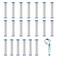 hoeslaw 20 Pcs PP-Cotton Hydro Jet Shower Head Filter cartridge Replacement, High Pressure Handheld Turbo Fan Showerheads, Remove Chlorine Heavy Metal Harmful Substances from Hard Water