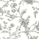 Safiyya 118"x17.3" Peel and Stick Wallpaper Floral Birds Contact Paper Black and White Wall Paper Self Adhesive Removable Wallpaper Modern Contact Paper for Walls Covering Vinyl Rolls