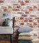 Cohoo Home Red Brick Wallpaper Peel and Stick Contact Paper for Walls Faux 3D Brick Self-Adhesive Removable Wallpaper for Kitchen Backsplash Wall Paper for Bedroom Bathroom Waterproof 17.7inW 78.7inL