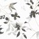 HeloHo 15.35" X 78.7" Black Ink Floral Wallpaper Peel and Stick Self Adhesive Removable Wall Paper Waterproof Contact Paper for Bathroom Living Room Bedroom Decor