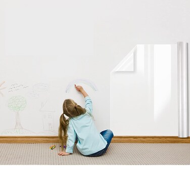 Snkxu Clear Wall Protector Contact Paper Electrostatic Adsorption Removable Kids to Write Board Dry Erase Kitchen Waterproof Backsplash Heat Resistant Transparent Sticker Wallpaper (15.7X197 Inches)