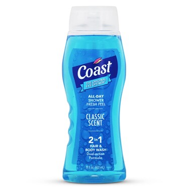 Coast Hair and Body Wash, Classic Scent, 18 Fl Oz Bottle