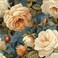 VaryStyle Elegant Rose Floral Wallpaper Peel and Stick Wallpaper Cream/Blue Blooming Flower Wallpaper Murals Removable Watercolor Floral Contact Paper for Cabinets Drawers Bedroom Bathroom 17.7"x118