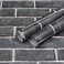 HeloHo 17.7" X 118" Grey Brick Wallpaper Peel and Stick Self-Adhesive Removable 3D Textured Wall Paper for Kitchen Backsplash Living Room Bedroom Decor