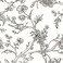 Safiyya 393"x17.3" Floral Birds Peel and Stick Wallpaper Black and White Wall Paper Removable Wallpaper Modern Self Adhesive Contact Paper for Walls Covering Vinyl Rolls