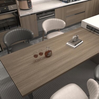 BAYYA Oak Contact Paper Wood Vinyl Wrap Walnut Contact Paper for Cabinets and Drawers Brown Maple Wood Wallpaper Peel and Stick Countertops 16x118inch Counter Top Covers Withe Air Guide Groove Design