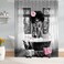 TYAKASHA African American Woman Shower Curtain Waterproof Polyester Fabric Shower Curtain for Bathroom Grey Bathroom Curtain Machine Washable Quick Dry 72 x 72 Inches with 12 Hooks