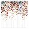 Funnytree Watercolor Autumn Hanging Leaves Botanical Shower Curtain Set with Hooks Fall Thanksgiving Bathroom Bathtubs Decor Washable Durable Polyester Fabric 72"x72