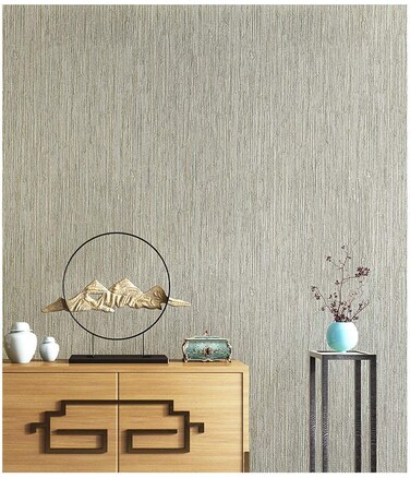 Blooming Wall: Faux Grasscloth Pattern Wallpaper Roll for Livingroom Bedroom, 20.8 in*32.8 Ft=57 Sq.ft,3263