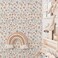 Boho Floral Wallpaper Small Flower Leaf Wall Stickers Decor Botanical Plant Floral Leaves Wall Peel and Stick Removable Flower Wallpapers for Nursery Bedroom Living Room Cabinet