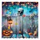 Funnytree 72"x72" Halloween Skull Scary Horror Wood Home Shower Curtain for Bathroom Decor Machine Washable (Hooks Not Included)