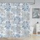 Neasow Light Blue and Navy Paisley Shower Curtain, Cool Teal Design Floral Bathroom Curtain Shower Curtains 72&Atilde;&mdash;72 inches
