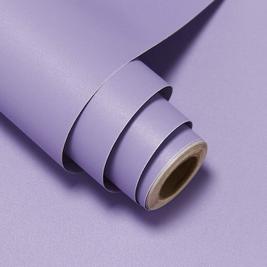HeloHo Solid Purple Wallpaper 394"X15.7" Matte Textured Wallpaper Peel and Stick Wallpaper Self Adhesive Removable Wallpaper Waterproof Contact Paper for Living Room Bedroom Decor