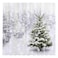 Allenjoy 72x72 inch Christmas Shower Curtain Set Natural Winter Forest Snowflake Snowfall Bathroom Curtain Durable Waterproof Fabric Bathtub Sets Home Decor