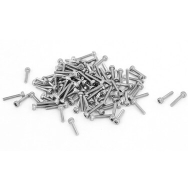 uxcell M1.4x8mm 0.3mm Pitch Hex Key Socket Head Cap Screw Bolts 100pcs