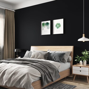 WESTICK Matte Black Wallpaper Peel and Stick Waterproof Black Contact Paper for Cabinets Walls Removable Black Contact Paper Peel and Stick Countertops Black Wall Paper for Bedroom Vinyl 118"x24