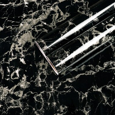 CHIHUT Black Marble Wallpaper 30"x118" Marble Contact Paper Peel and Stick Countertops Waterproof Granite Paper Self-Adhesive Removable Vinyl Wrap for Kitchen Bachsplash Shelf Liner Door Furniture