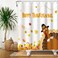 ChloropLastid Thanksgiving Cute Turkey Shower Curtain Autumn Fall Maple Leaf Shower Curtains Sets Lovely Give Thanks Bathroom Curtain 72x72 in with 12 Hooks