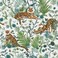 VaryPaper 17.7''x78.7'' Jungle Tiger Wallpaper Peel and Stick Tropical Leaf Animal Wallpaper Self Adhesive Removable Wall Paper for Bedroom Accent Wall Waterproof Decorative Contact Paper for Cabinets