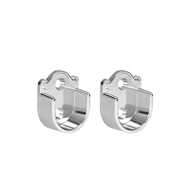 uxcell 2pcs Zinc Alloy Wardrobe Closet Rod Bracket, Shower Curtain Rod Pole End Supports Sockets Flange Holder Fit Rod Dia 19mm