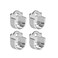 uxcell 4pcs Zinc Alloy Wardrobe Closet Rod Bracket, Shower Curtain Rod Pole End Supports Sockets Flange Holder Fit Rod Dia 19mm