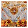 Funnytree 72"x72" Rustic Autumn Pumpkins Wood Barn Door Sunflowers Fall Thanksgiving Harvest Farmhouse Shower Curtain for Bathroom Decor Machine Washable (Hooks Not Included)