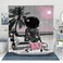 TYAKASHA African American Shower Curtain Fashion Black Girl Tropical Palm Tree Shower Curtain Waterproof Polyester Fabric Bathroom Decoration 72 x 72 Inches with 12 Hooks